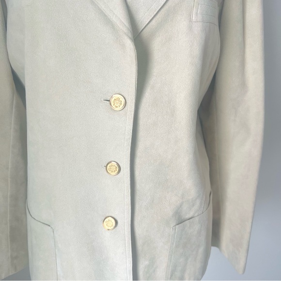 Vintage 1970s / 80s Abe Schrader cream suede suit - Picture 5 of 9